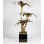 Brass Palm Tree Lamp style Maison Jansens