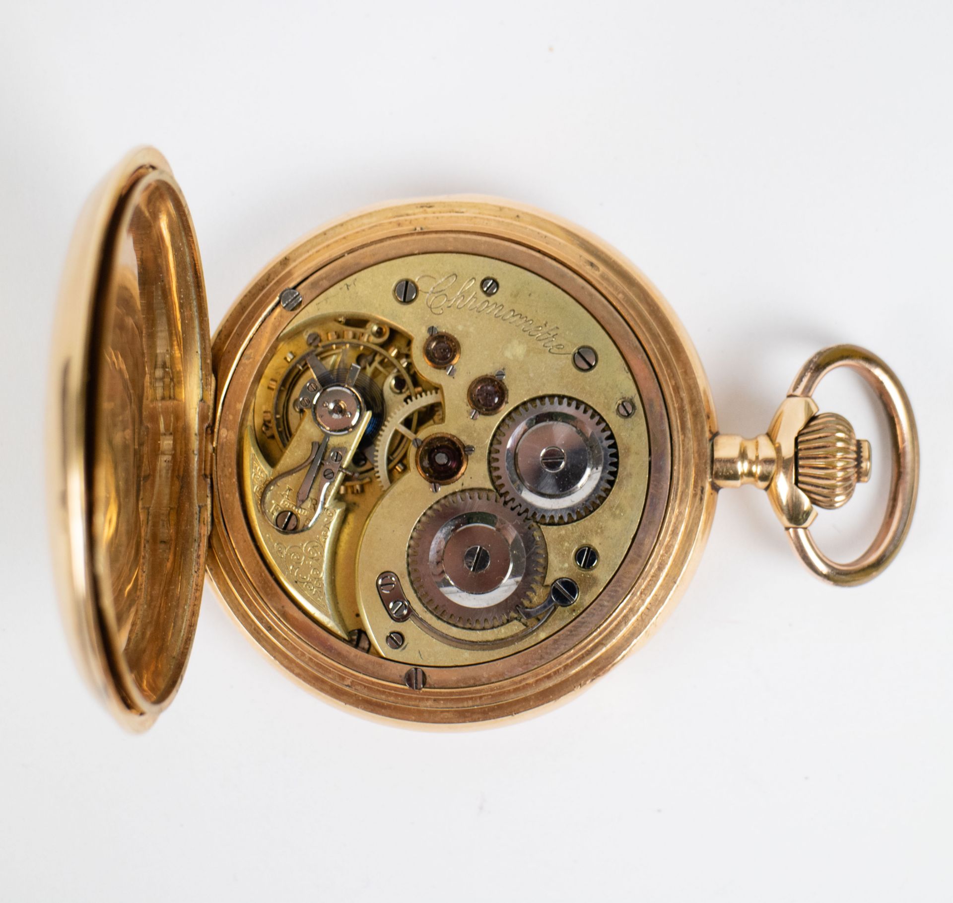 An 18KT gold pocket watch Chronometre - Image 4 of 6