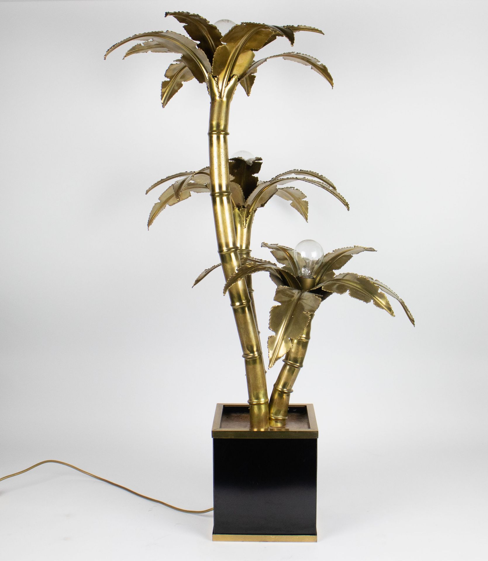 Brass Palm Tree Lamp style Maison Jansens - Image 2 of 5