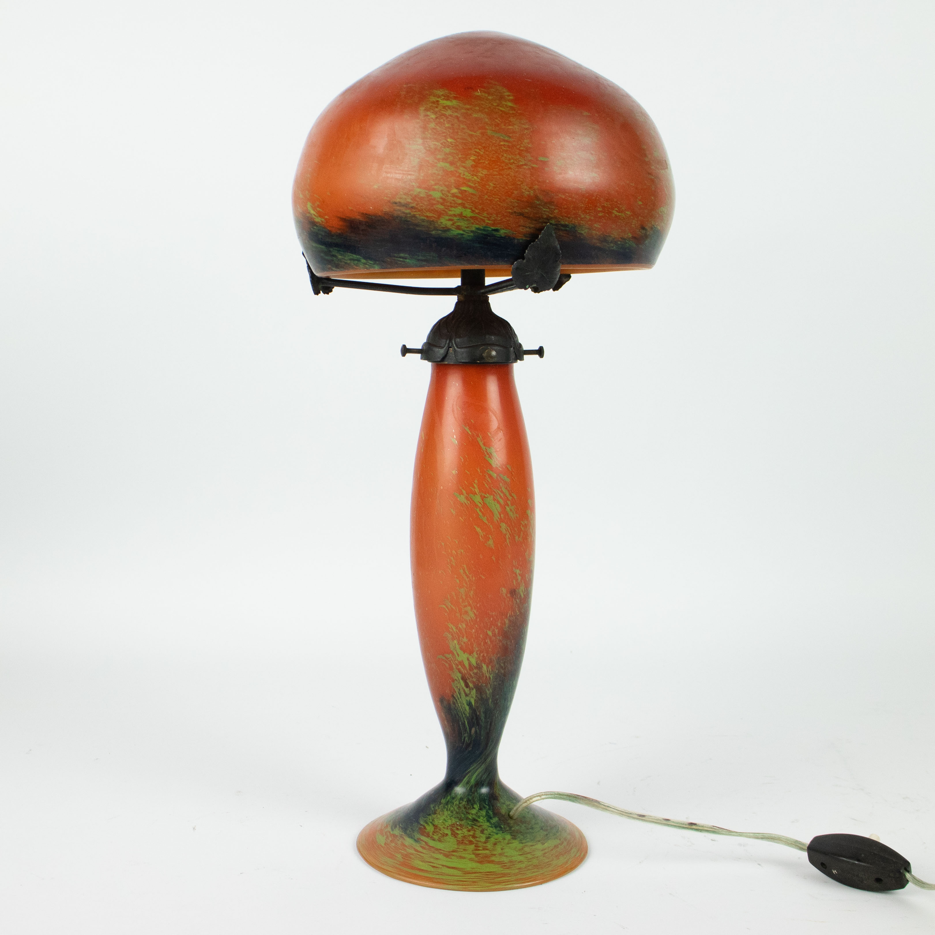 Schneider Le Verre Français Glass Mushroom Table Lamp - Image 3 of 5