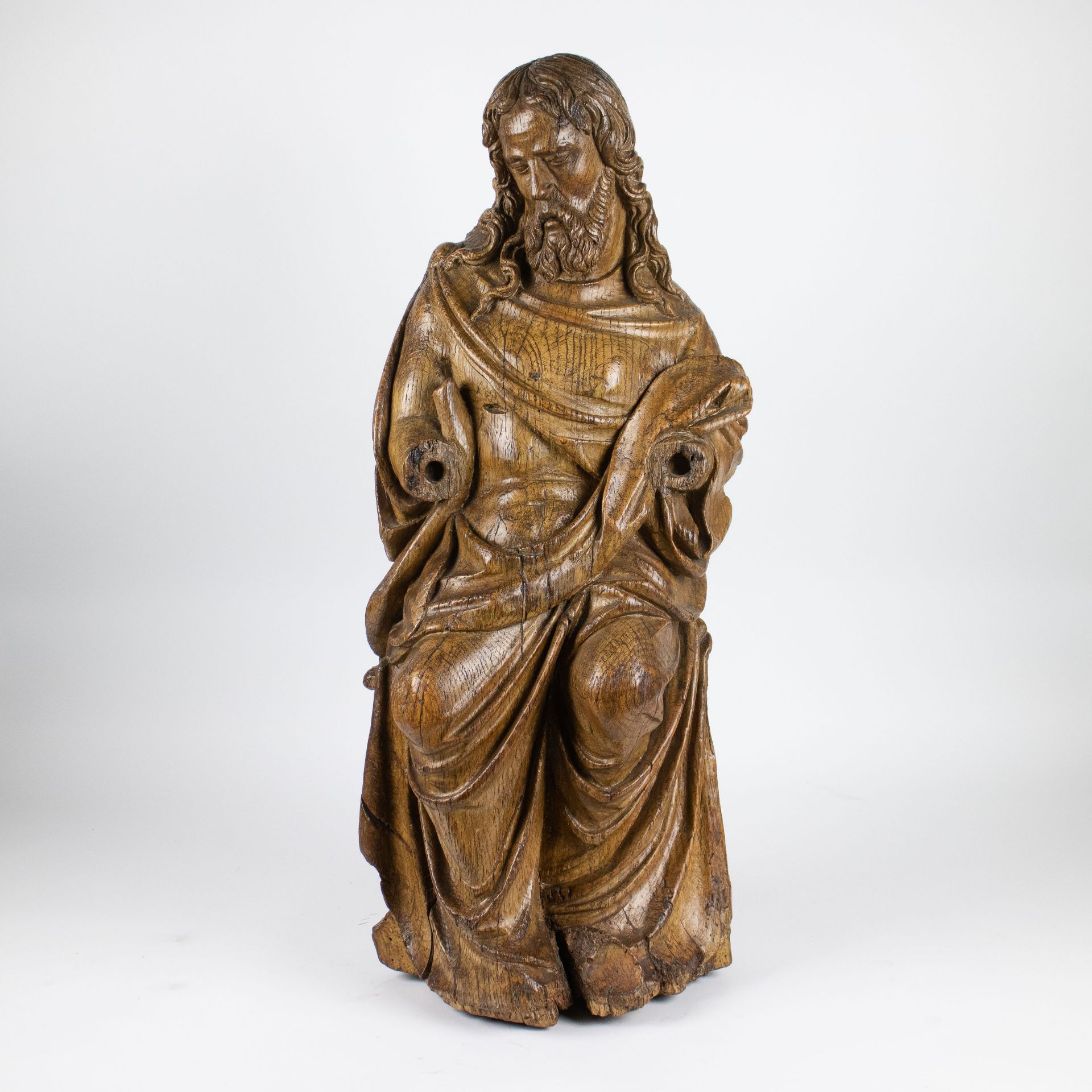 Wooden oak carved Holy figure 16th century