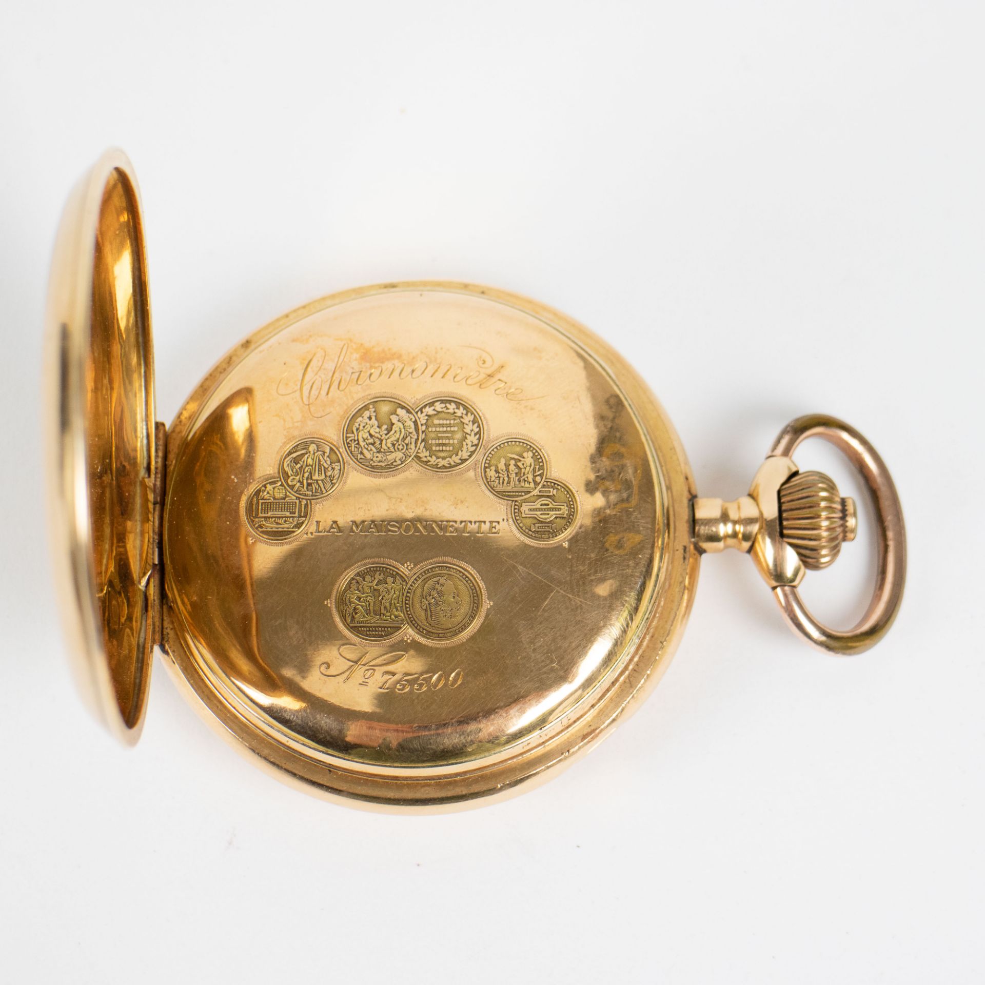 An 18KT gold pocket watch Chronometre - Image 3 of 6