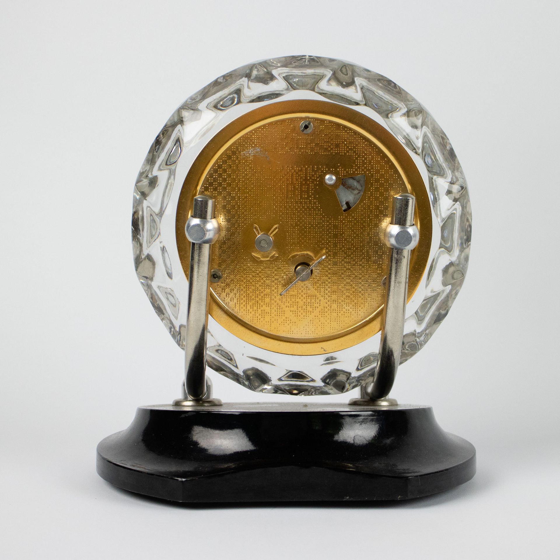 An Art Deco lampadaire with antelope and a Russian alarm clock (USSR) - Image 3 of 5