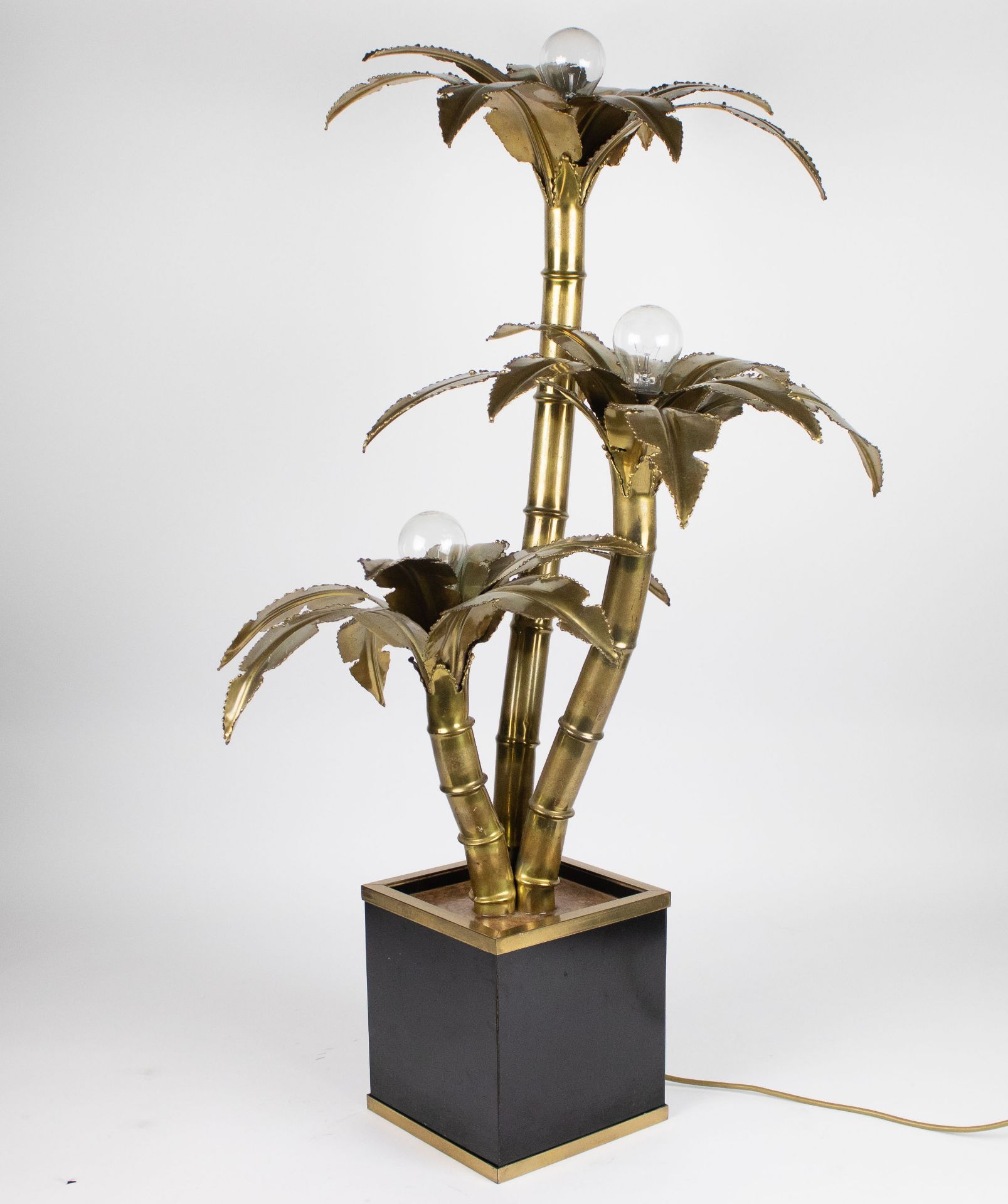 Brass Palm Tree Lamp style Maison Jansens - Image 5 of 5