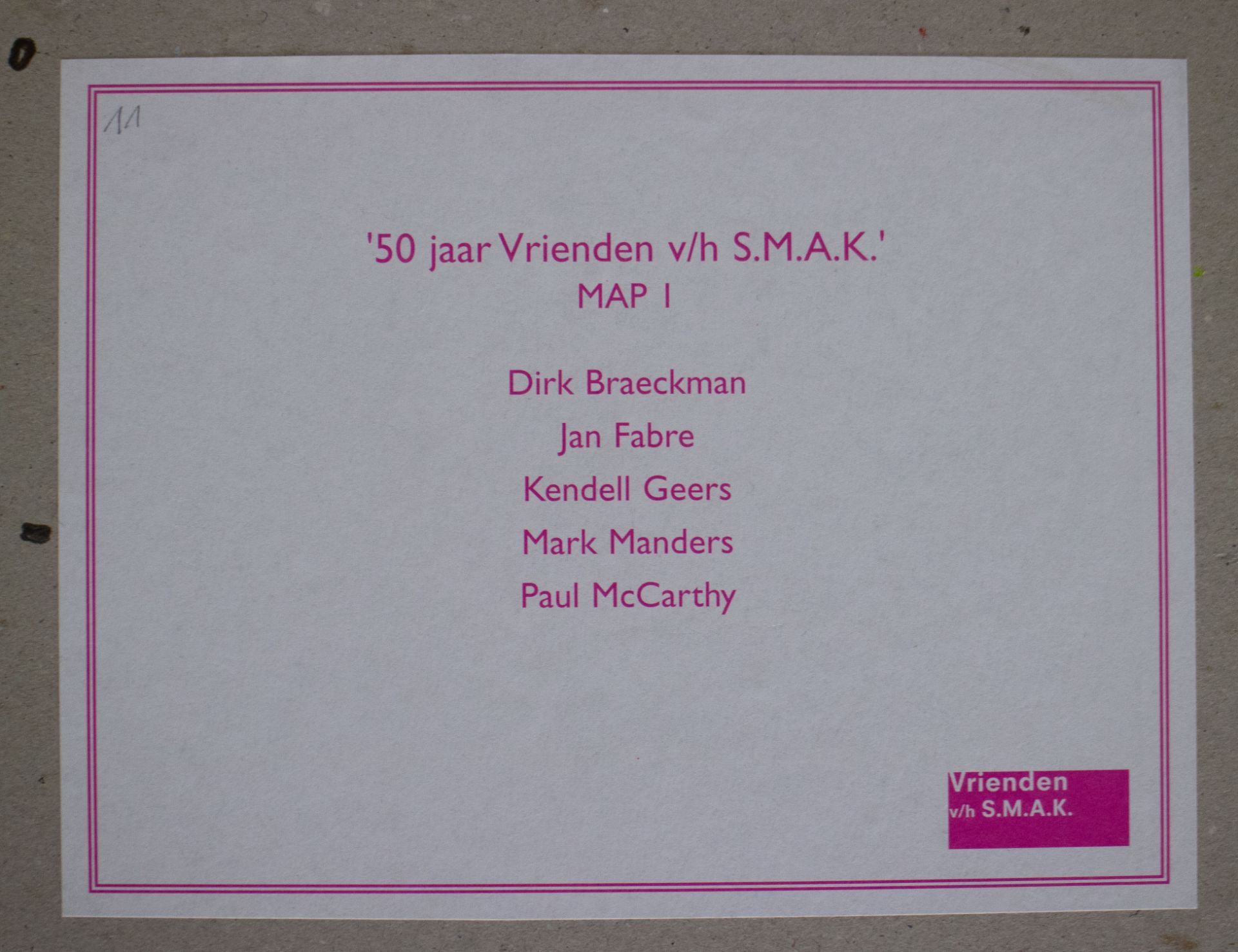 Art folder '50 jaar vrienden van het SMAK'