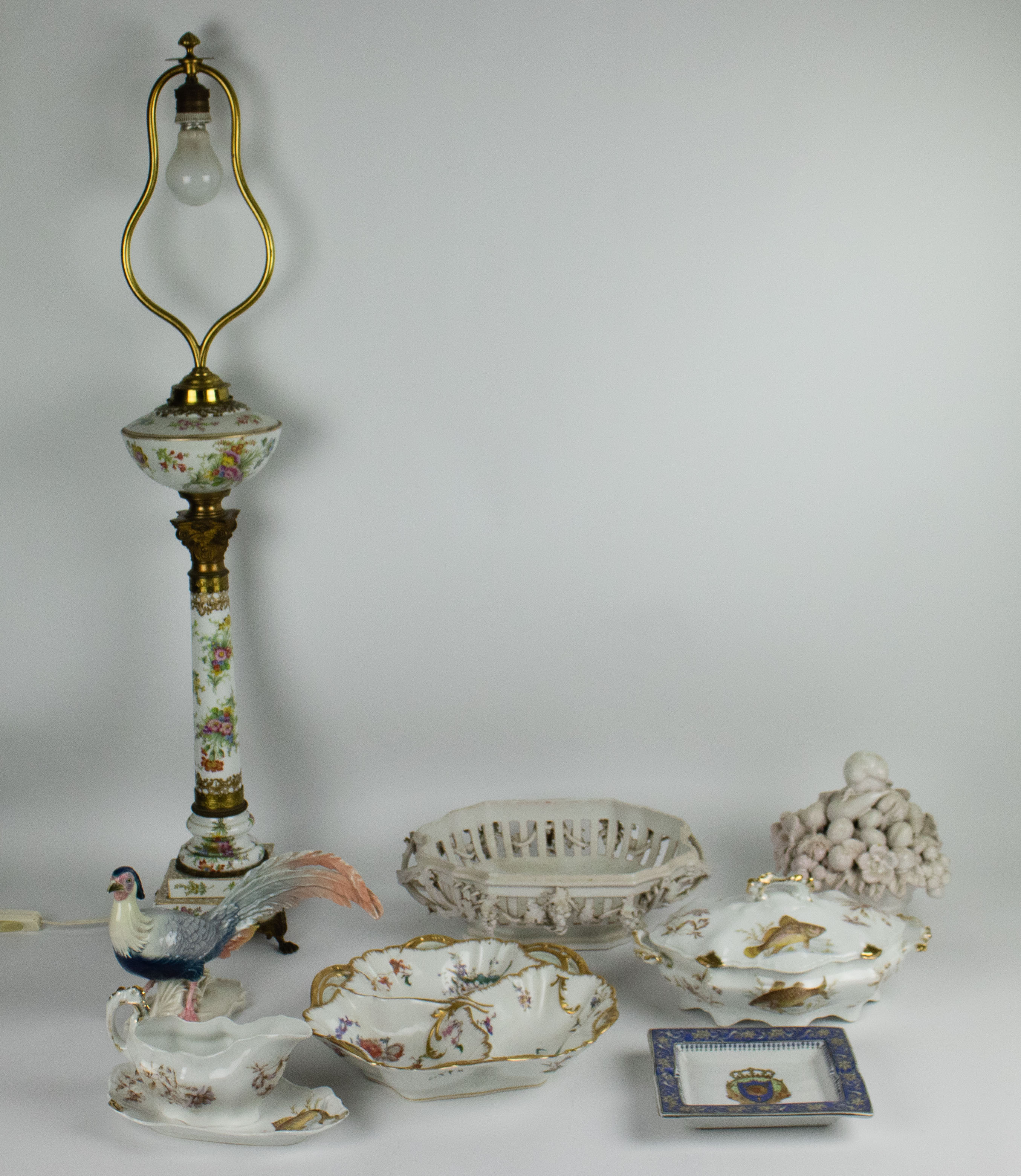 A collection of porcelain items