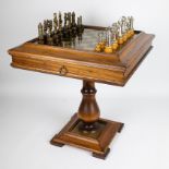 Chess table with chess game