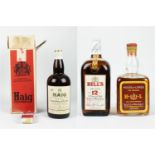 Scotch Whisky Bell's 1968, The original HUL 1961 and Magnum Haig 1970
