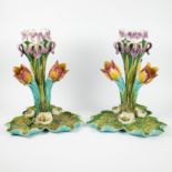 Barbotine centerpiece Onnaing Art Nouveau 19th Century