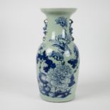 A Chinese blue & white celadon vase
