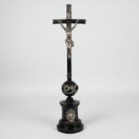 Crucifix with silver Christ