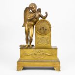 Empire clock gilt bronze with angel
