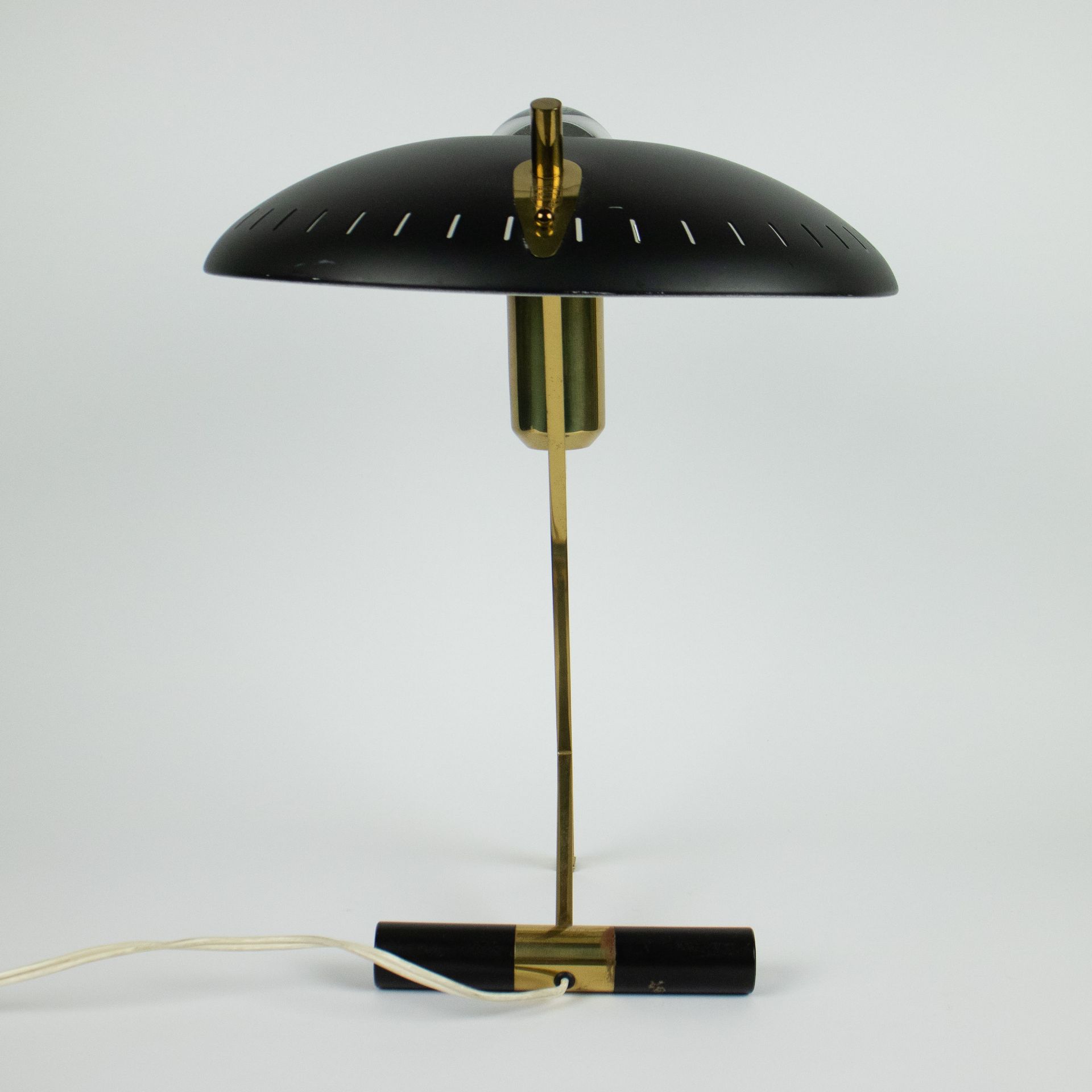 Model Z Lamp in Brass and Black Metal by Louis Kalff for Philips, 1950s - Image 5 of 6