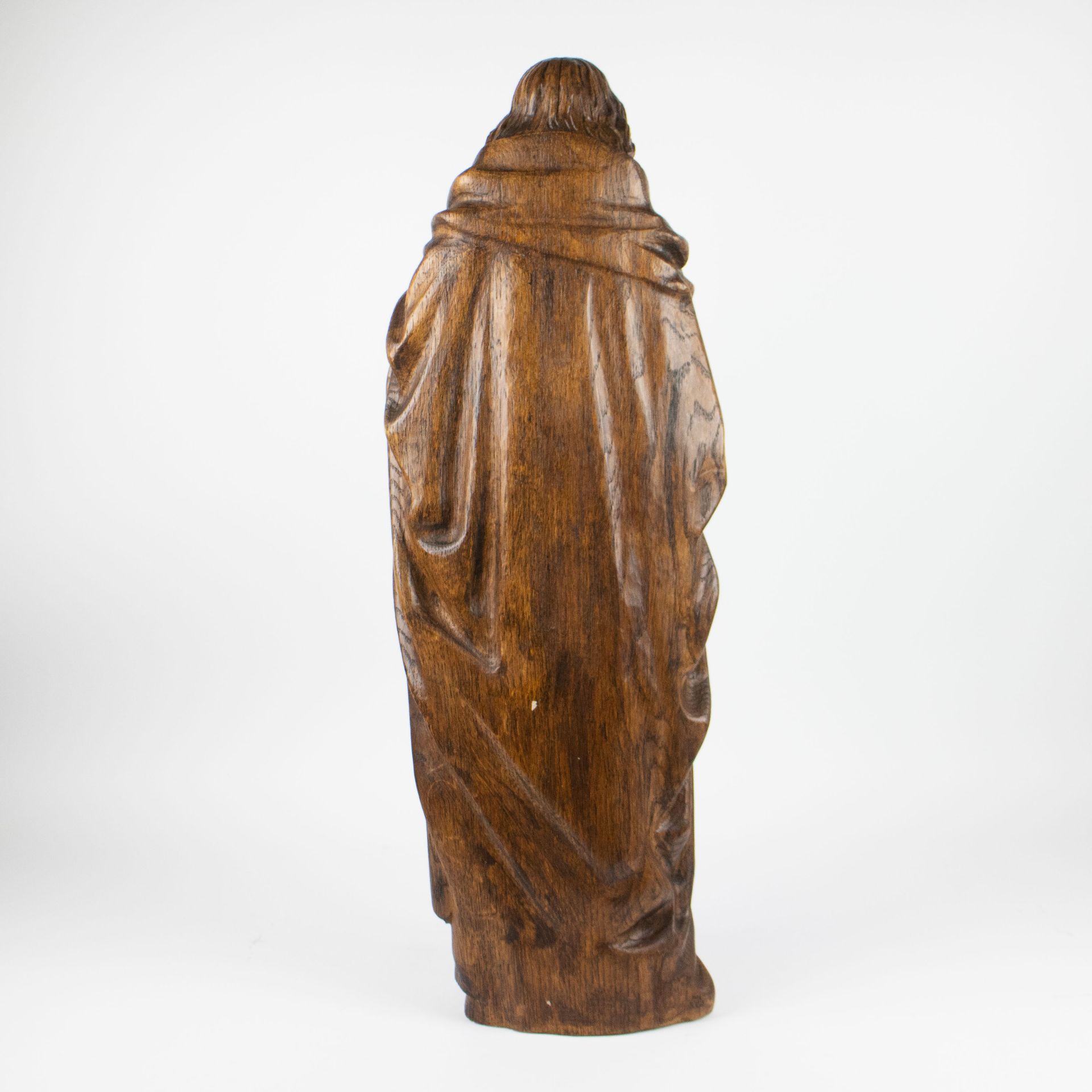 Wooden carved Madonna with child - Image 3 of 5