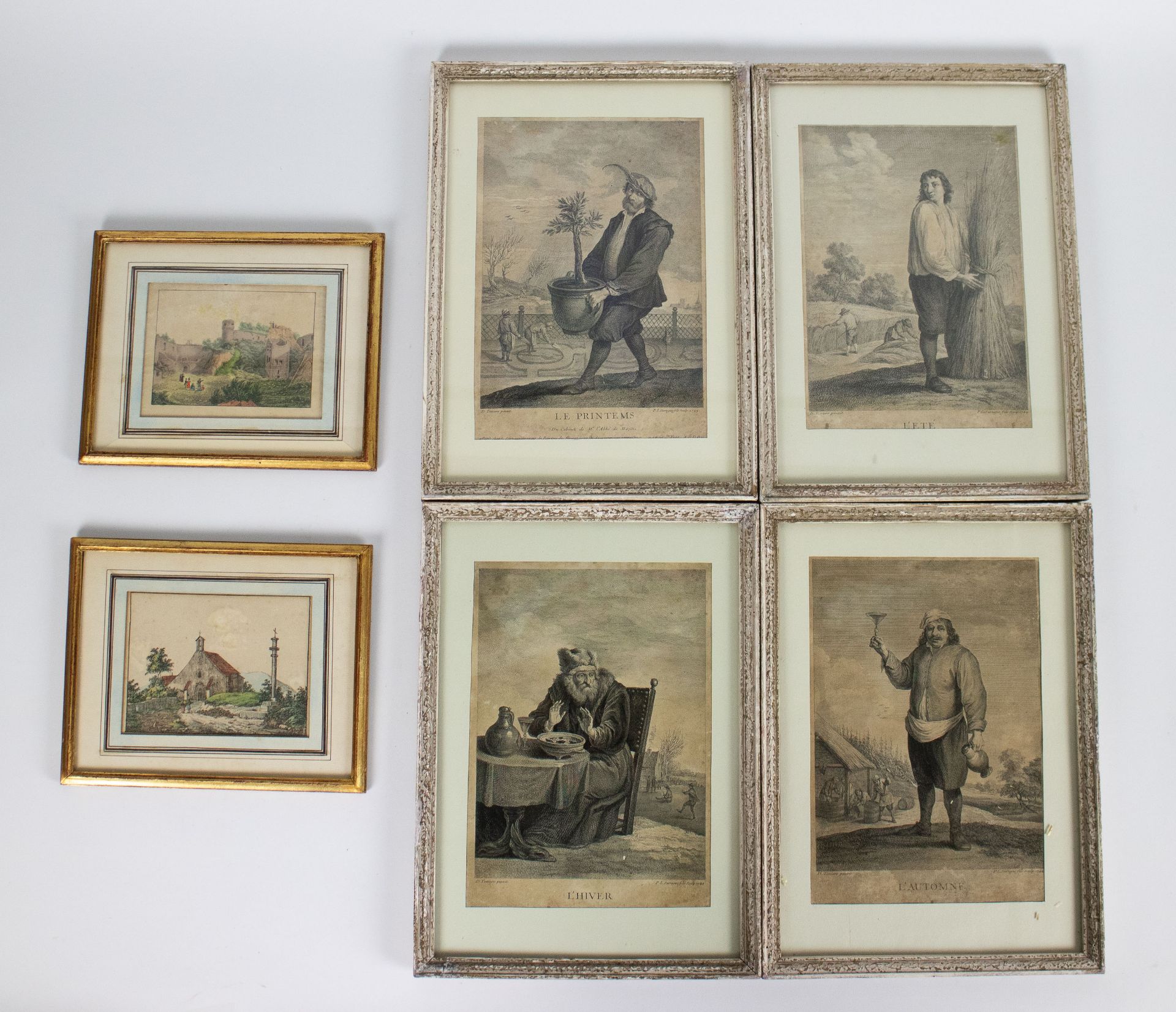 4 engravings 18e century The 4 seasons (1749)