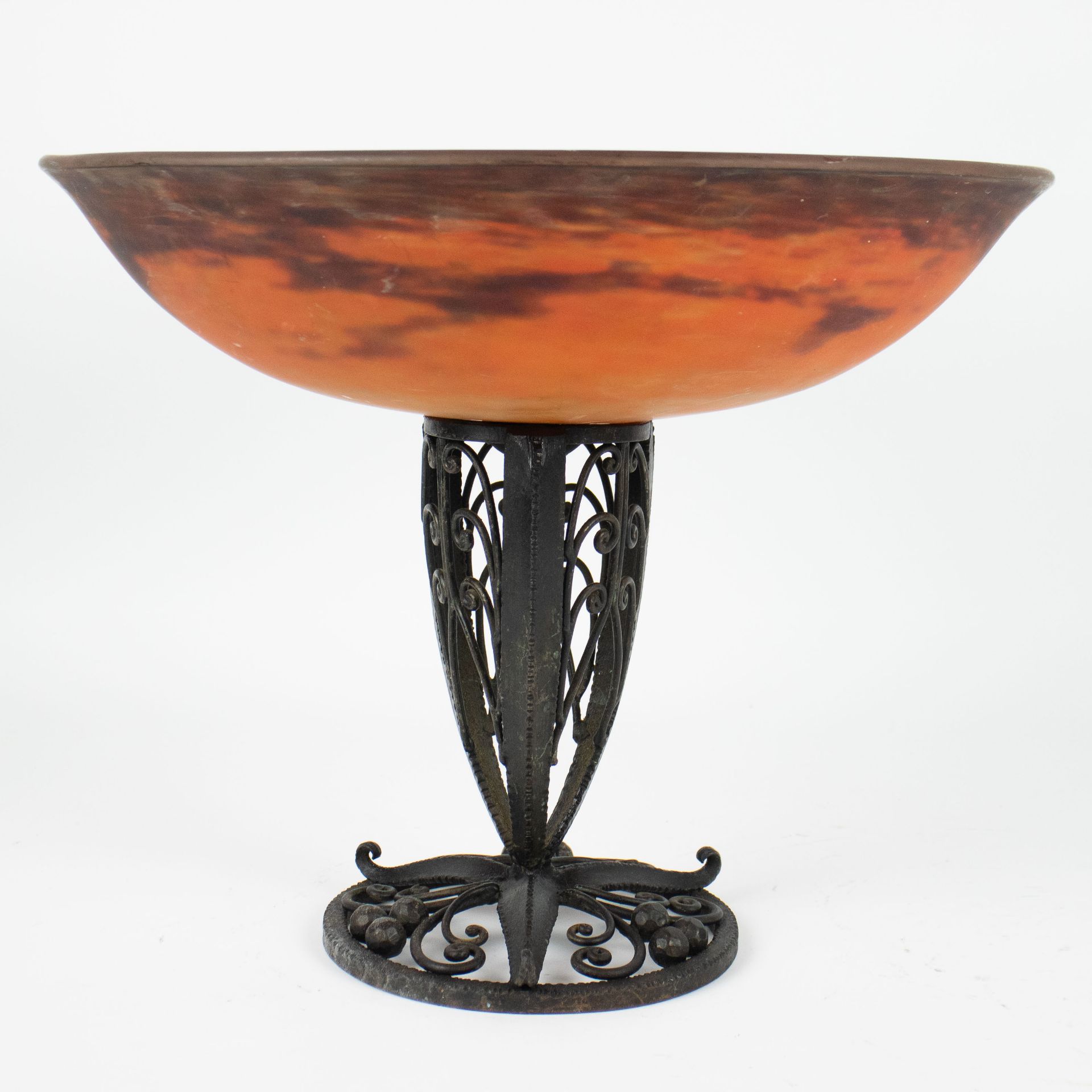 MULLER FRERES Art Deco coupe in glass paste - Image 4 of 7