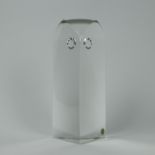 Val Saint Lambert crystal owl