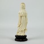 Chinese carved elephant ivory figure of Guanyin