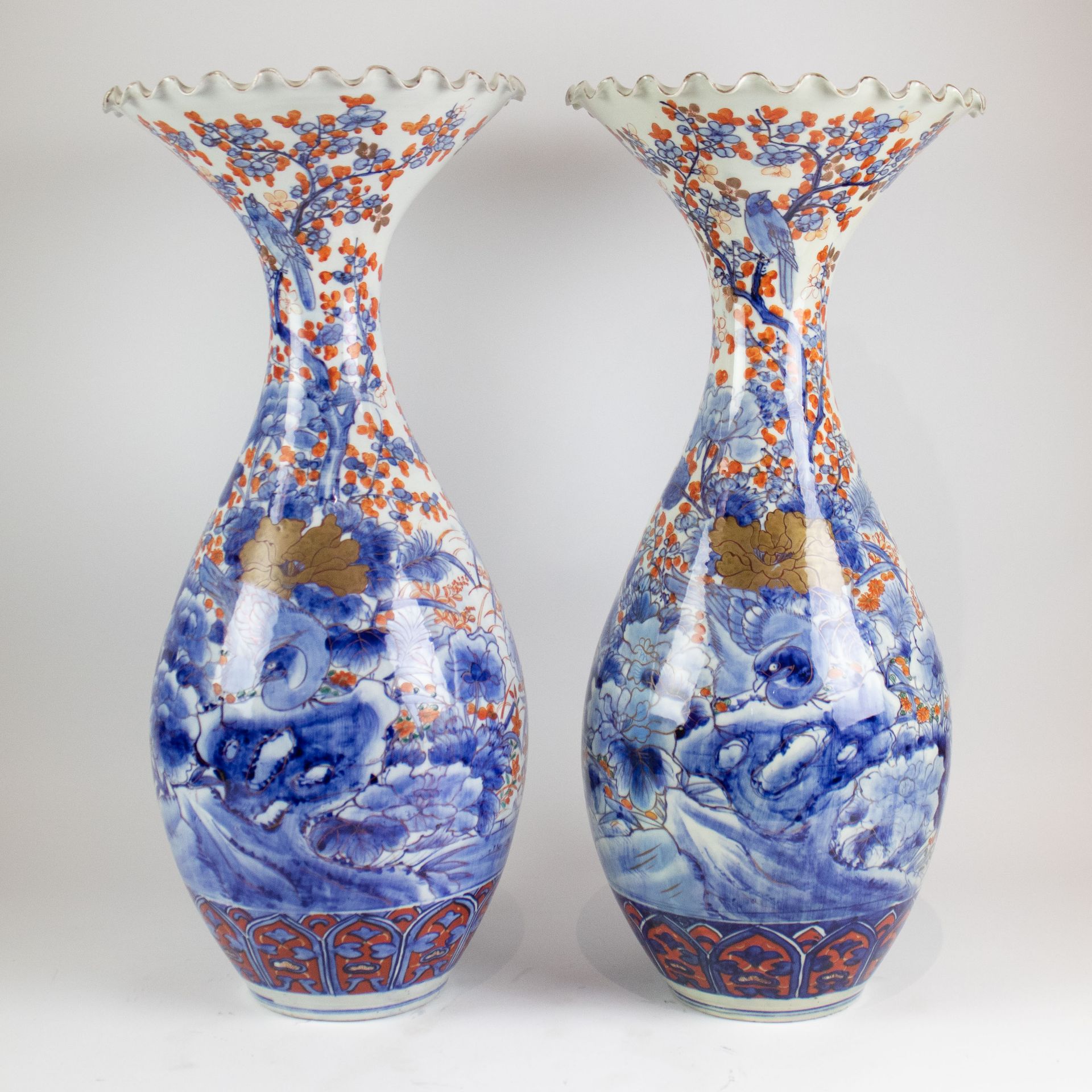 Pair of Japanese collar vases 19th century - Bild 3 aus 6