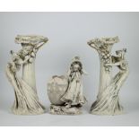 Royal Dux porcelain vases Art Nouveau