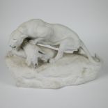 Biscuit de Sèvres " the hunt " by Clovis MASSON " (1838-1913) 19th century