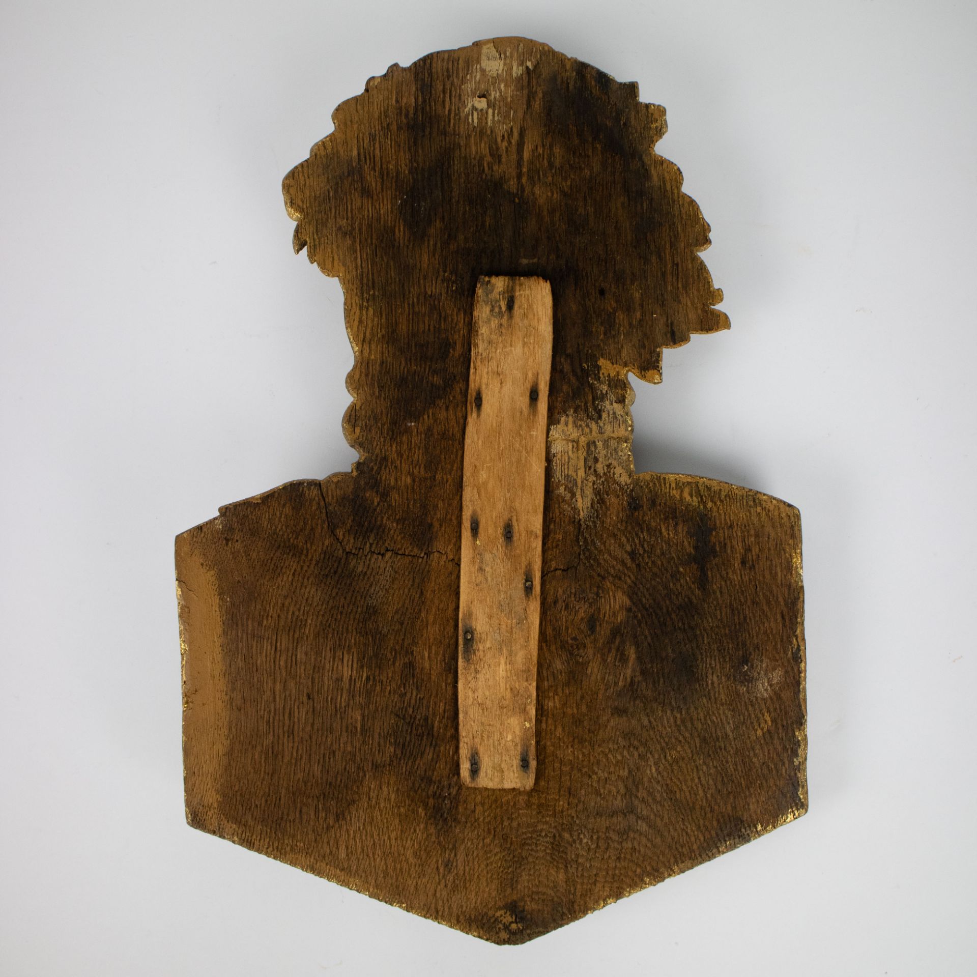 Wooden bas-reliëf gilded head of Petrus - Bild 2 aus 2