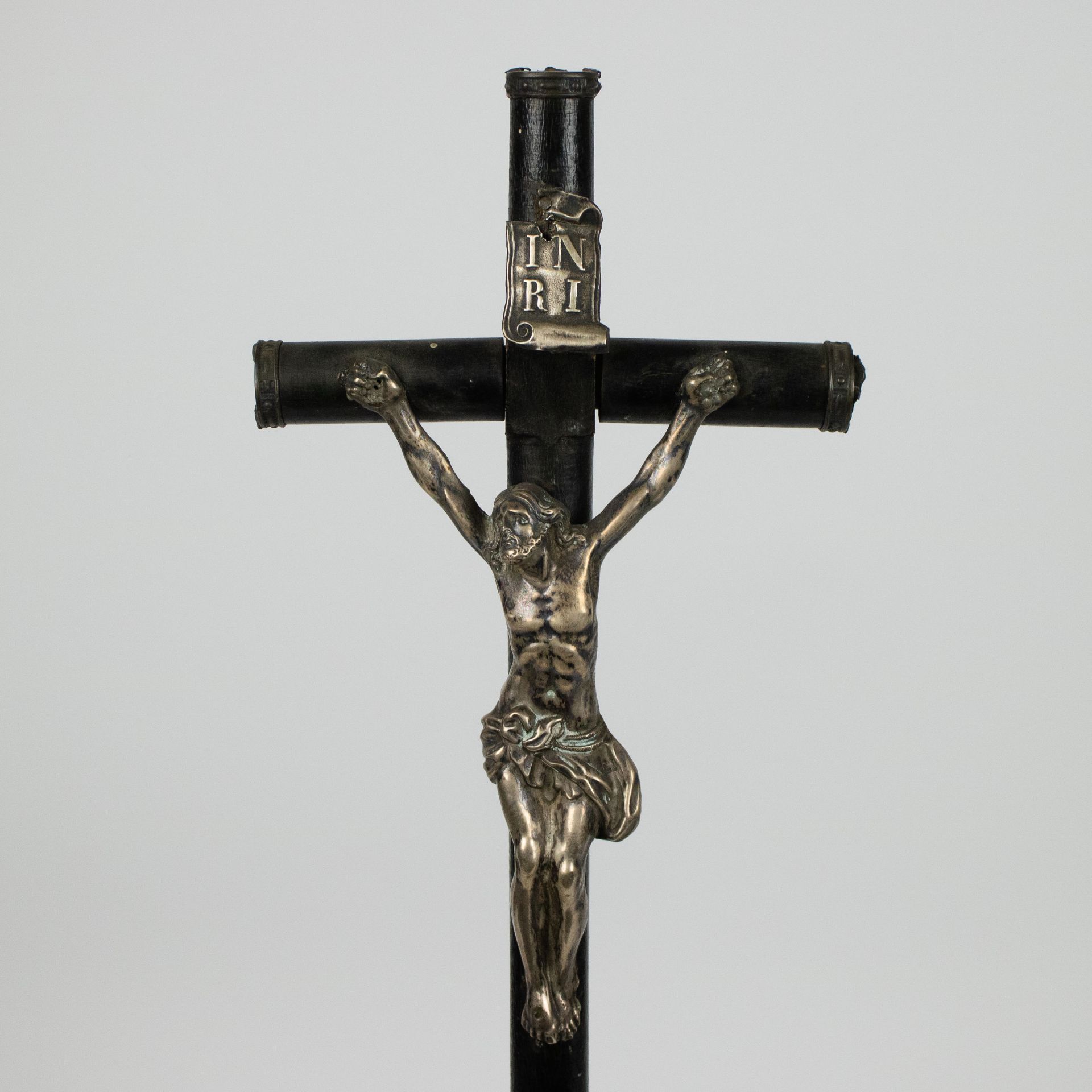 Crucifix with silver Christ - Bild 2 aus 4