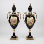 Pair of handpainted Limoges vases