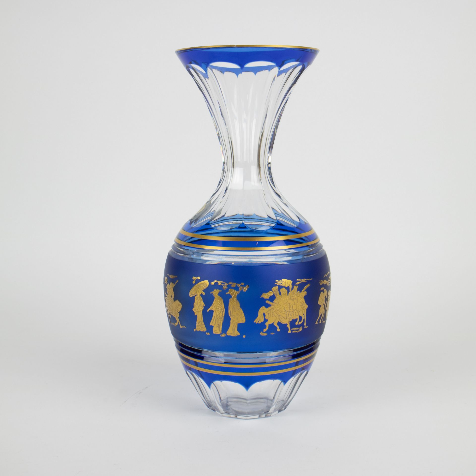 Val Saint Lambert crystal vase decor Danse de flore - Image 2 of 6