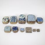 A collection of 11 Chinese boxes, 18th/19th century