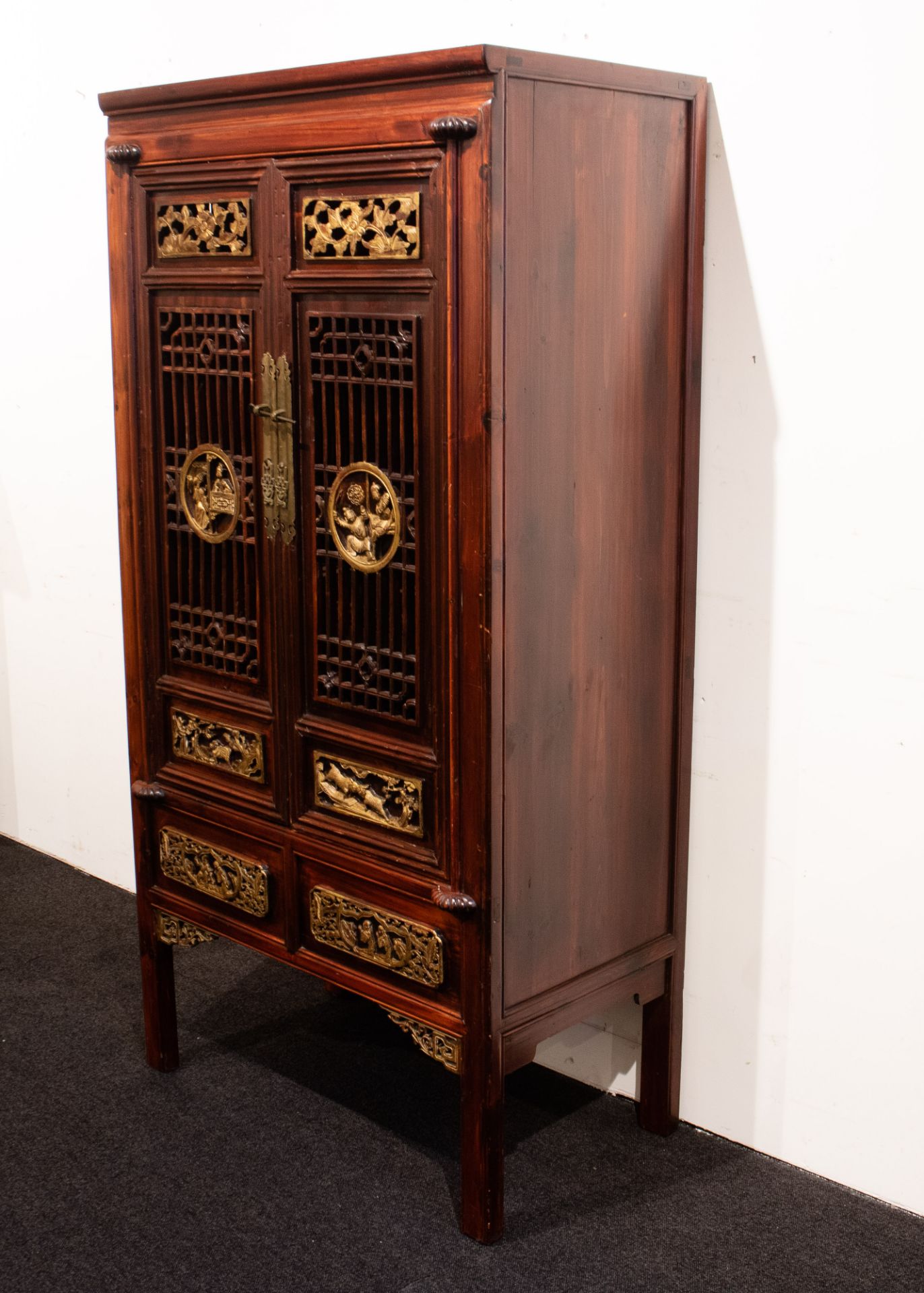 Chinese pantry and armchair in Yumu wood and rosewood , 20th C - Image 5 of 7