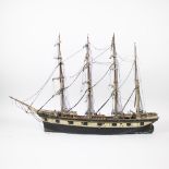 Model of a four-masted sailing ship