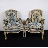 2 Louis XV style arm seats