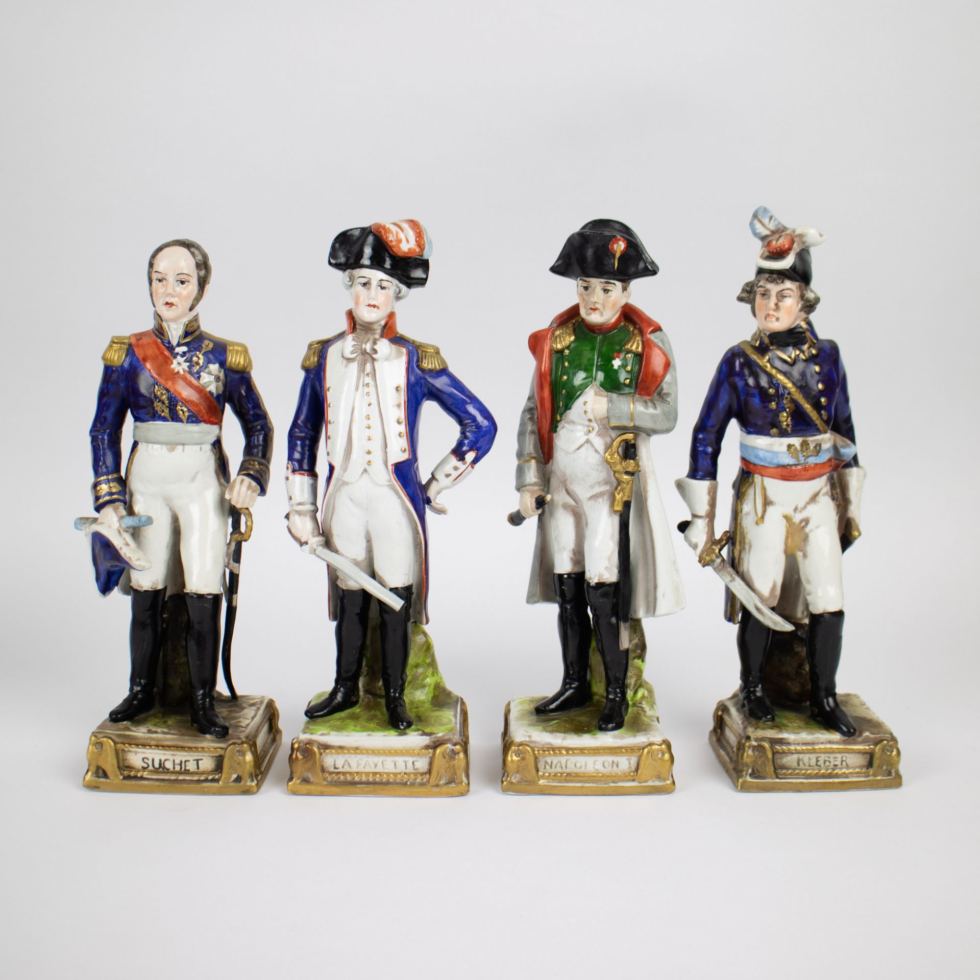 Lot of Napoleonand his officers, Meissen mark. - Image 2 of 7