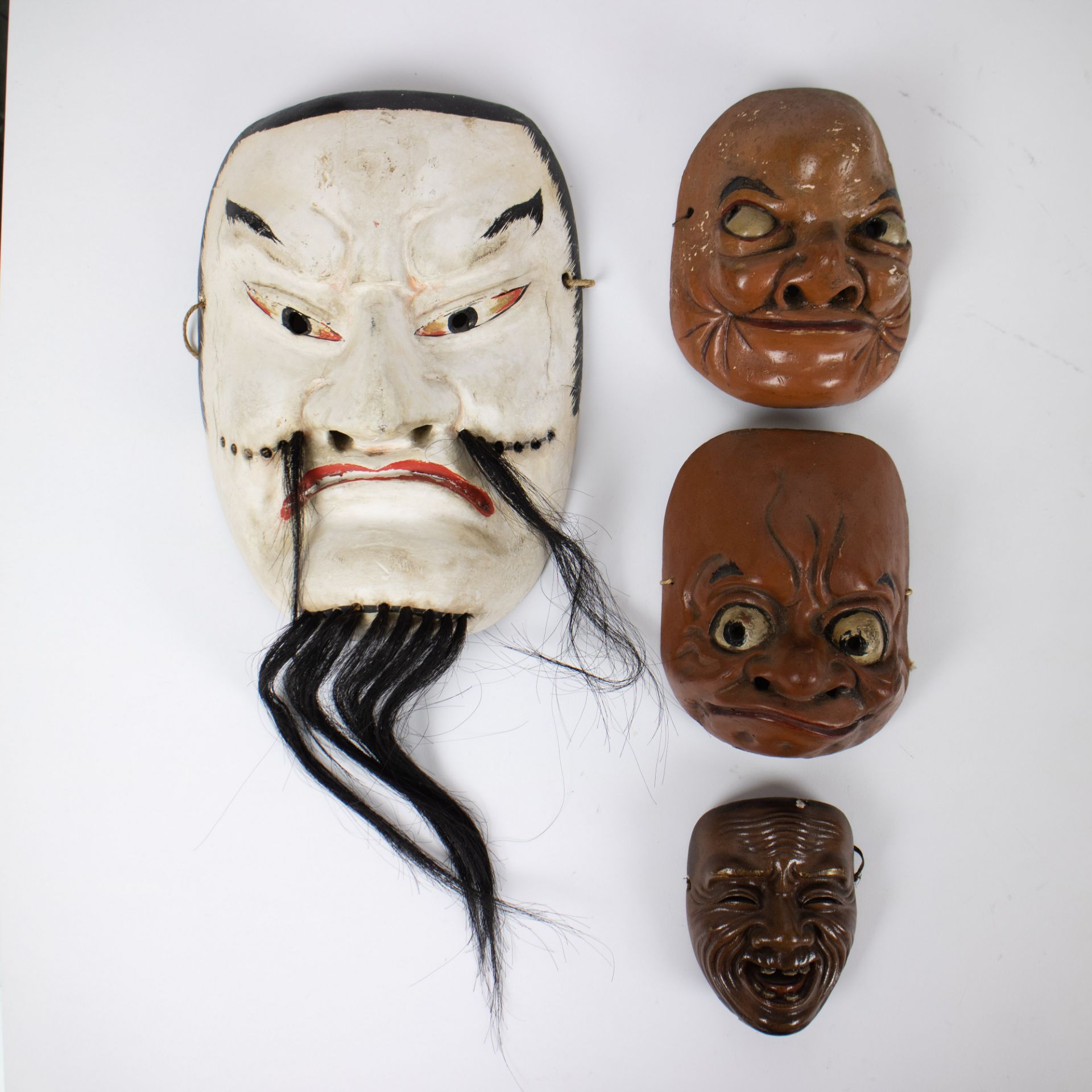 A collection of Japanese Noh masks