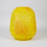 Yellow glass vase Walter Sperger