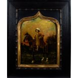 French school oil on panel baron Stienon du Pré 19th century, signed