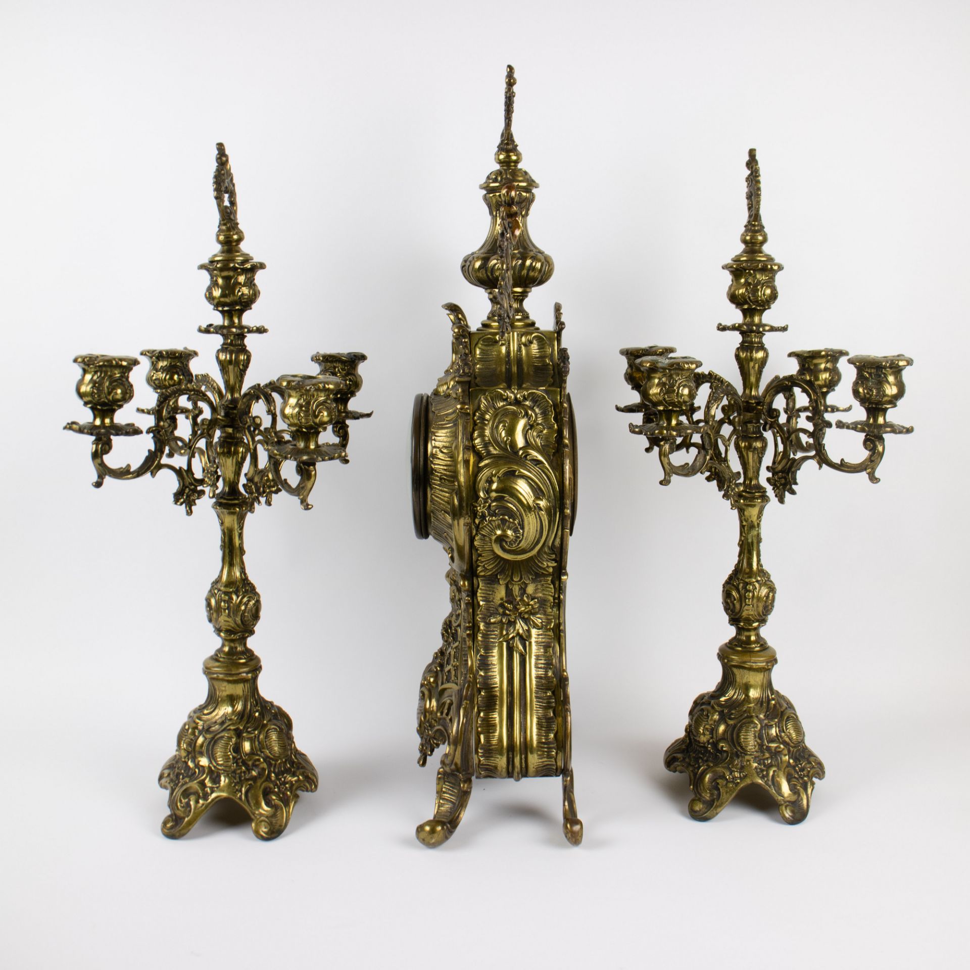 Mantle garniture with candlesticks - Bild 4 aus 4