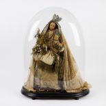 Madonna under glass bell jar, 19th century