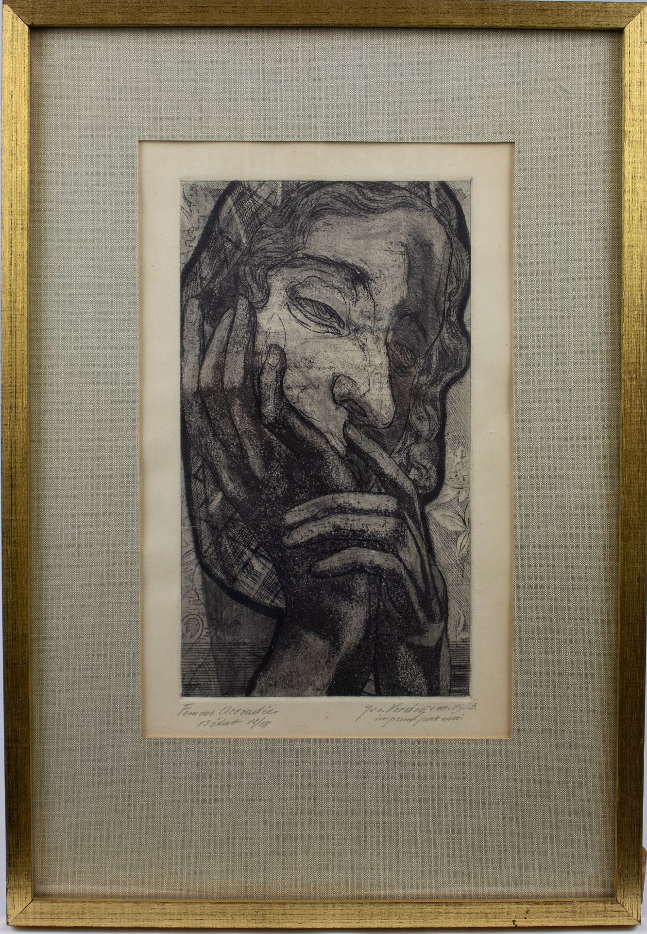 A collection of etchings by Jos Verdegem (2), Walter Vaes & Jozef Cantré - Image 6 of 13