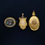 3 gold pendants