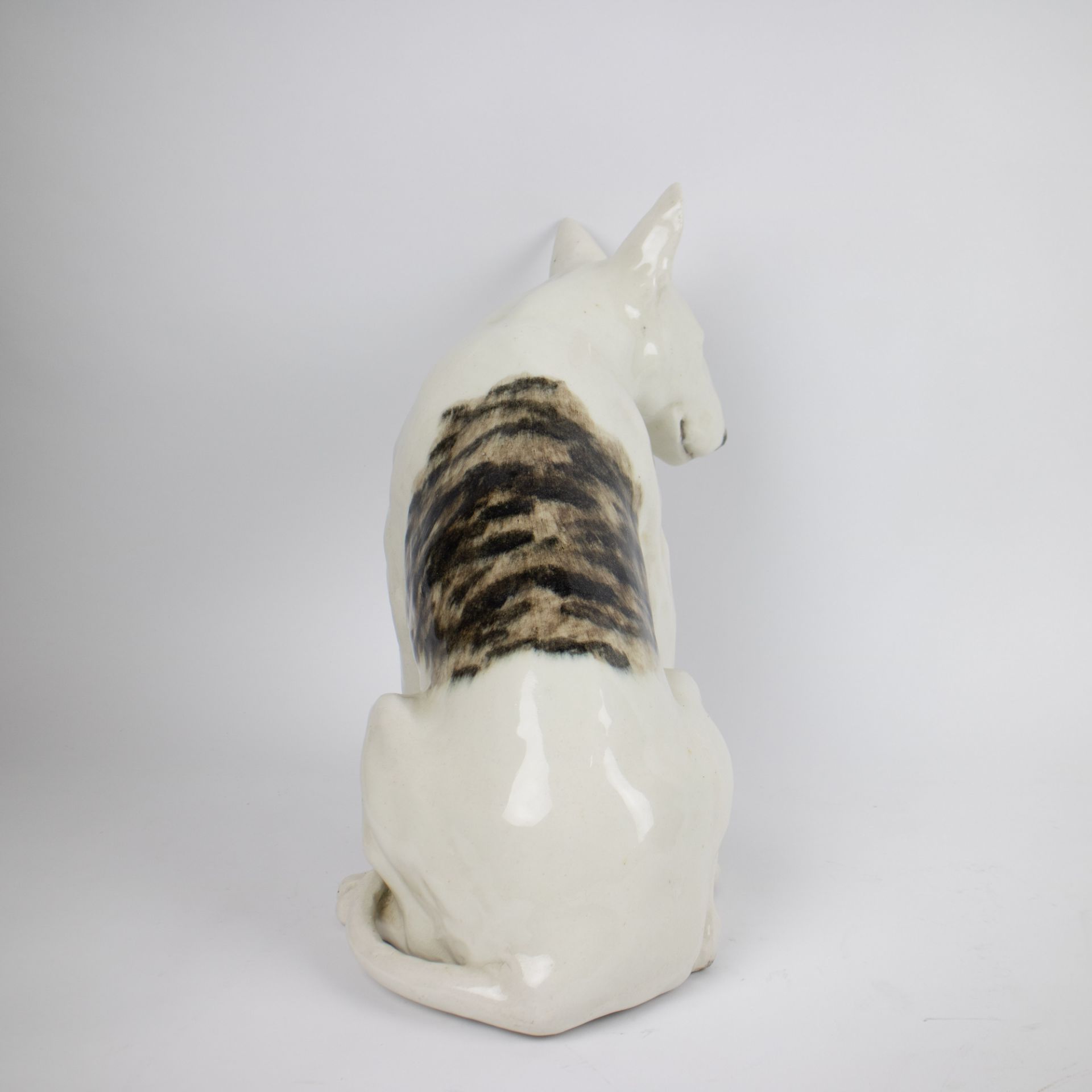 A glazed porcelain sculpture of a dog English. - Image 3 of 6