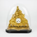 Beautiful gold plated French mantel clock 1858 - Rollin á Paris - Médailles D'Or