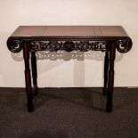 Chinese altar table in rosewood and burrwood, early 20th century