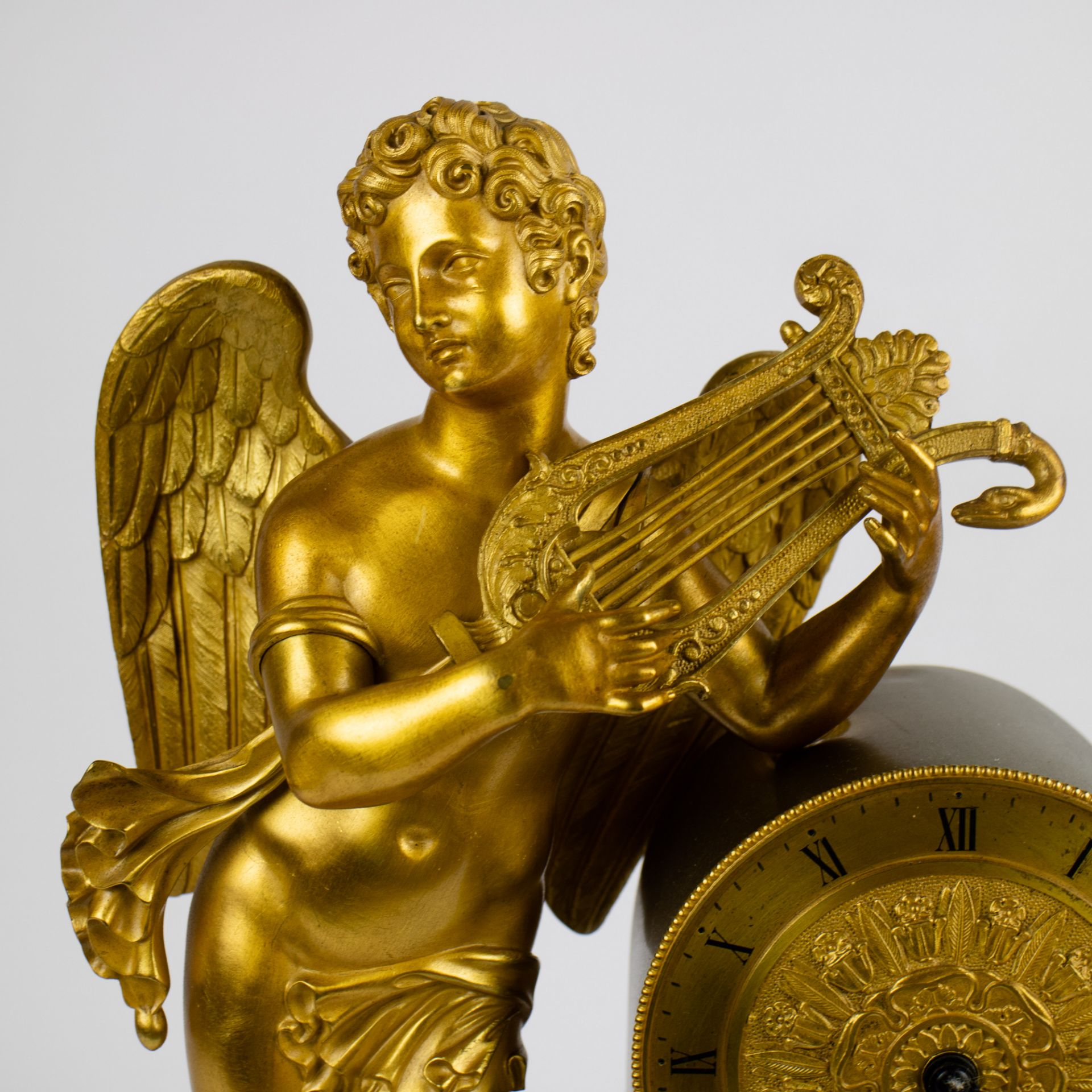 Gilded bronze Empire mantel clock - Bild 4 aus 7