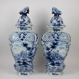 Pair of Delft vases signed W (attributed to Willem Cleffius)