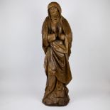 Madonna carved in wood, 17th century