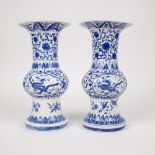 2 Chinese blue and white vases, Wanli