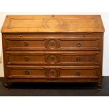 French 18th century large oak secretary with 3 drawers