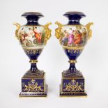 Pair of Vienna porcelain vases